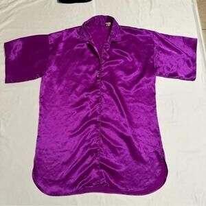 Victoria secret Gold tag Purple Satin Night Shirt